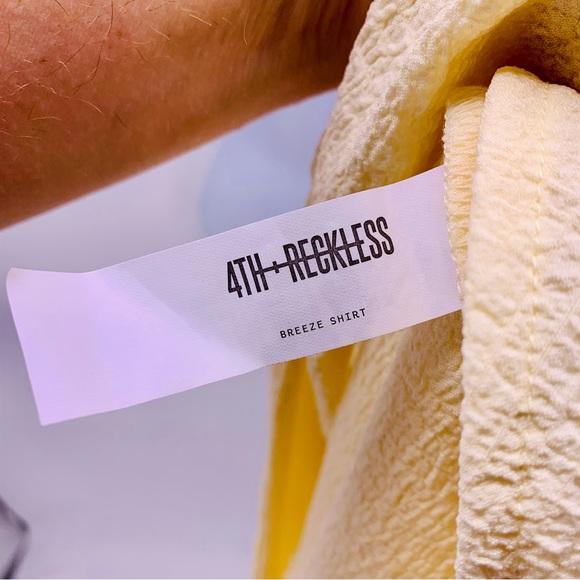 4TH & RECKLESS Breeze Oversized Tie Front Beach Set Womens Size S/M - Picture 9 of 10